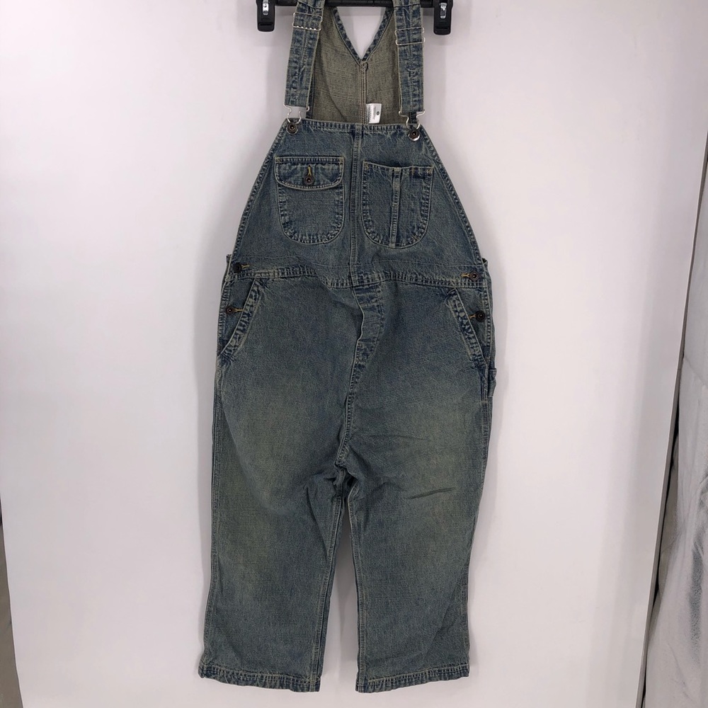 Motherhood maternity overalls cropped denim jean